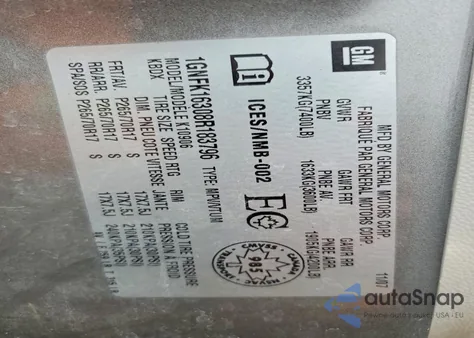 2008 Chevrolet Suburban K1500 Ls z USA, uszkodzony, nr VIN 1GNFK16308R183796